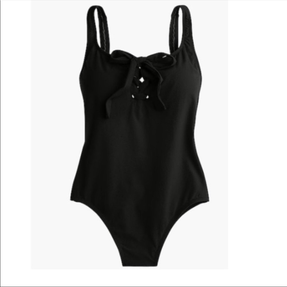 J. Crew tie up swim suit EUC